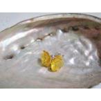 コニャックアンバーの可愛い薔薇のシルバーピアス