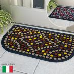 イタリア製 外用 玄関マット 角型 約40×68cm ドアマット マット 長方形 四角 レッド イエロー 屋外 玄関 高級感 エントランス FORMAT フォーマット
