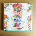 Caspari Tea cups 10枚入り ペーパーナプキン 紙ナプキン 花柄　バラ おしゃれ かわいい デコパージュ ドイツ製