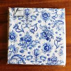 Ambiente Delft Blue Flower 10枚入り ペーパーナプキン 紙ナプキン 花柄 おしゃれ かわいい デコパージュ オランダ製