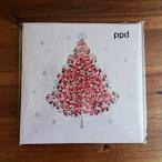 PPD Xmas tree in rose  10枚 ペーパーナプキン 紙ナプキン ボタニカル おしゃれ 可愛い デコパージュ クリスマス ドイツ製