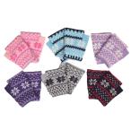 ショッピング雪 ウール混雪柄指なし手袋　MST1120