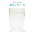琉球ガラス 琉球グラス コップ ガラス グラス 沖縄 贈り物 ギフト お土産 家飲み 潮風グラス 中 レインボー