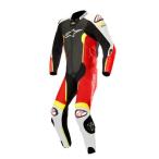 ☆【Alpinestars】 Missile 1 Piece Leather Motorcycle Suit - Tech Air Bag Compatible　Black / White / Red Fluro / Yellow Fluro | UK 40 / Eur 50