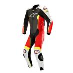 ☆【Alpinestars】Missile 1 Piece Leather Motorcycle Suit - Tech Air Bag Compatible　Black / White / Red Fluro / Yellow Fluro | UK 38 / Eur 48