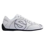 ☆【Sparco】Esseレジャーシューズ　White|Leather|UK 8/Eur 42