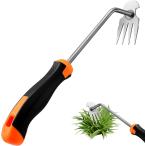 レーキ 草刈りレーキ ガーデンレーキ 熊手 レーキ柄 草取り道具 草削り 雑草取り 雑草抜き 金属製 除草 園芸 多用途 ガーデニング 花壇 田畑 芝生 雑草対策