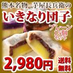 いきなり団子 プレーン 15個 送料無料 熊本名物 芋屋長兵衛のいきなり団子 和菓子 スイーツ