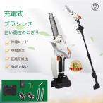 チェーンソー 高枝切り 電動 マキタ 18Vバッテリー互換 ブラシレス バッテリー付 最長2.25m 角度調節可能 着脱式ポール 伸縮チェーンソー