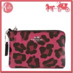 【 COACH コーチ 】リストレット オセロット プリント コーナー ジップ Style/F64238_SV/RN クランベリー