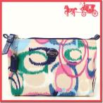 COACH コーチ 化粧ポーチ ＳＩＳ シグネチャー イカット メイクアップ トラベル コスメティックケース  F77417 SV/MC(マルチカラー)