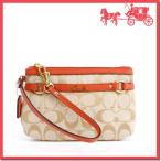 Yahoo! Yahoo!ショッピング(ヤフー ショッピング)COACH コーチ リストレット ギャラリー シグネチャー ミディアム F48383 B4B6E（ライトカーキ×パーシモン）