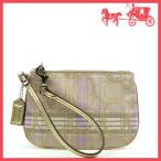 COACH コーチ リストレット シグネチャーストライプ タータンチェック スモール F46179 SV/MC