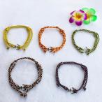 Yahoo! Yahoo!ショッピング(ヤフー ショッピング)メール便対応可 ミサンガ ブレスレット アンクレット イカリ 錨 マリン 黄系3色 黒系2色 アジアン バリ バリ雑貨 アジア雑貨 アクセサリー