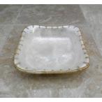 シェル トレイ フチ編み込み 角 ト