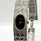 Christian Dior クリスチャンディオール D70-100 ブラック QZ SS レディース 腕時計 稼働品