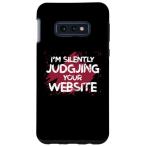 ショッピングバーチャルリアリティ Galaxy S10e 私は黙ってあなたのウェブサイトを審査している ウェブデザイナー デベロッパー スマホケース