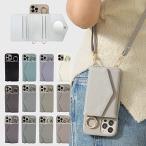 LIISEA iphone11 iPhoneXR スマホケース ショルダー タイプ 携帯ケース 背面手帳型 背面カード収納 鏡付き 肩掛け 斜めかけ リング付き ミラー付き カード収納