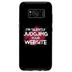 ショッピングバーチャルリアリティ Galaxy S8 私は黙ってあなたのウェブサイトを審査している ウェブデザイナー デベロッパー スマホケース