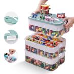 LAMPTOP おもちゃ 収納 蓋付き レゴ用 収納ボックス おもちゃ箱 収納 レゴ デュプロ 収納ボックス 玩具収納 プラスチック製 3段 積