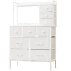 SINNONAKA 10杯ハイチェスト タンス 収納チェスト・ドレッサー/化粧台・テーブル 幅80cmマルチチェスト 収納棚 棚付き 布製引き出