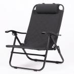 RcrCamp リクライニングローチェア 収納袋付き ブラック Reclining Low Chair 4段階 キルト 難燃 アルミ リクライニ