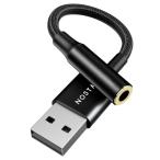 NOSTALSIC USB разъём джек изменение адаптер USB2.0 to 3.5mm изменение кабель установленный снаружи звуковая карта DAC установка 2