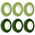 VIVIZHWH флора лента искусственный цветок лента ширина 12mm DIY цветок . украшение комплект флора лента букет цветок магазин рукоделие ( темно-зеленый x3, стакан g