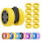 Gatoer 8 шт. комплект чемодан чехол запасного колеса колесный колпак дорожная сумка колесный колпак тихий звук царапина предотвращение загрязнения вращение .. предотвращение багаж защита 