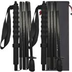 ショッピングポール KHEALING トレッキングポール カーボン 折畳み 超軽量110G炭素繊維 登山 ポール 5節 2本セット 110/120/130cm ハイ