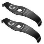 草刈り機 替え刃 2枚刃、厚さ4MM 草刈り機の刃 270mm シュレッダーブレード 2個 シュレッダーブレード かりばらい機刃