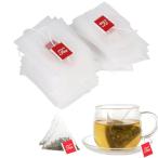 YFFSFDC ティーバッグ ドローアライン お茶パック 使い捨て空の袋100個 お茶＆コーヒー用三角紅茶 麦茶 茶こし濾過袋ストリングヒールシ