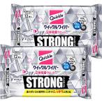 まとめ買いクイックルワイパー フロア用掃除道具 立体吸着ウエットシート ストロング ガンコな油汚れ対応 12枚×2個