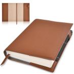 Tonriga обложка для книги A5 водонепроницаемый кожа обложка для записной книжки рекламная закладка имеется Note покрытие литературное искусство документ справочник специализация документ авторучка зажим имеется обложка для книги сверху 