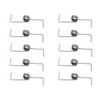 鉄 キックバネ トーションスプリング 10個入り 線径1.0x外径8mm/4巻 ステンレス鋼 ねじりばね トーションバネ キックバネ ゴミ箱 調