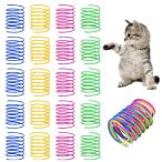 猫おもちゃ スプリング チューブ スプリング ペット用品 運動 ストレス解消 知恵訓練 猫遊び用 猫用品20個セット 4色入