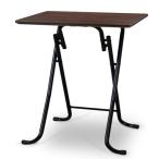 fusehome 折りたたみテーブル サイドテーブル 脚カバー付き 一人暮らし ミニ 折り畳み ハイテーブル 小さい机 おしゃれ 幅56×奥行4