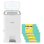 kelataEZkan подгузники pot корзина для мусора большая вместимость 27L 99% дезодорация антибактериальный ... нет пакет 2 -слойный крышка уход Homme tsu домашнее животное белый серый +li