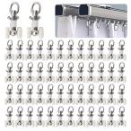 ショッピングレストラン YTCYKJ カーテンランナー カーテンレール部品 50個入り 角型とC型汎用 レール内幅 16-20mm対応 レールセンターピボット幅 5.5