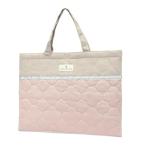 COLORFUL CANDY STYLE レッスンバッグ（リフレクター付き）くすみ無地 くすみピンク 女の子 子供用 キルティング 手提げ 通園