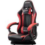 NIONIK ゲーミングチェア 座椅子 ゲーミング座椅子 180°リクライニング 高反発座面 ハイバック 連動アームレスト ランバーサポート 3