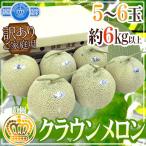 ショッピングメロン メロン 静岡産 ”クラウンメロン” 訳あり 5〜6玉 約6kg以上【予約 入荷次第発送】 送料無料