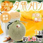 [ прямая поставка от производителя ] Hokkaido .. дыня 1 шар примерно 1.6kg вместе .* превосходящий товар несессер ввод ~ превосходящий 5-1 шар ~[ предварительный заказ 6 месяц последняя декада после ] бесплатная доставка 
