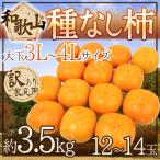 和歌山産 ”たねなし柿” 訳あり 3L〜4Lサイズ 12〜14玉 約3.5kg【予約 10月以降】 送料無料
