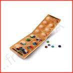 ウィゲームWE Games Foldg Mancala Solid Wood Board  Glass Stones 18 ches 492008 並行輸入品