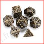UONUOT Polyhedral 7PCS DND メタル Dice セット Skull Dice  Dungeons  Dragons Role Playg Games,MTG,Pathfder,Tabletop Games,ボードゲ
