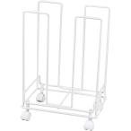 パール金属 HB-5813 スキット ダンボール収納ストッカー キャスター付 ホワイト