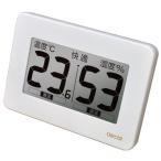 クレセル 超大画面デジタル温湿度計 SKY CR-3000 W ホワイト (幅23.5×奥行2.5×高さ16.5cm)(2営業日以内に出荷)