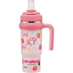 ショッピングタンブラー Skater スケーター STSTB9 2WAYストローストロングタンブラー マイメロディ サンリオ 830ml 直飲み真空断熱広口 ドリンクホルダー 滑り止め ハンドル 女の子女子