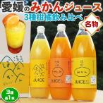 お中元 愛媛 みかんジュース 飲み比べ 3種の柑橘ストレートジュース みかん せとか 河内晩柑 3本セット(1本1000ml) 家庭用 果汁 100% ジュース 送料無料